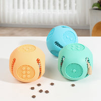 HKM-5377597 Durable Bite-Resistant Food-Grade Silicone Pet Toy Ball for Dogs and Cats, Molar Cleaning & Puzzle Design
