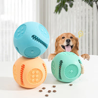 HKM-5377597 Durable Bite-Resistant Food-Grade Silicone Pet Toy Ball for Dogs and Cats, Molar Cleaning & Puzzle Design
