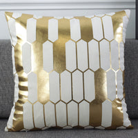 HKM-537811 Holland Velvet Geometric Bronzing Pillowcase - 45x45 cm, Light Luxury Decor for Any Space