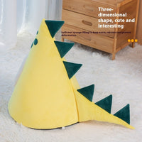 HKM-5378237 Universal Yellow Dinosaur-Shaped Cat Nest for Cozy Comfort and Warmth
