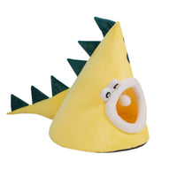 HKM-5378237 Universal Yellow Dinosaur-Shaped Cat Nest for Cozy Comfort and Warmth