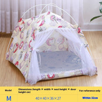 HKM-5379005 Lightweight Summer Cat Tent Bed - Four-Season Design in Durable Cloth, Multiple Colors Available
