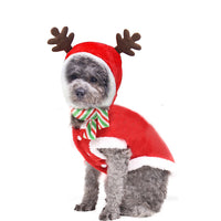 HKM-5379133 Adorable Christmas Dog Sweater with Green Scarf - Cozy Winter Outfit for Pets