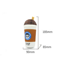 HKM-5379773 Interactive Plush Dog Toy - Milk Tea Cup Design, Nylon Cloth, Light and Coffee Colors
