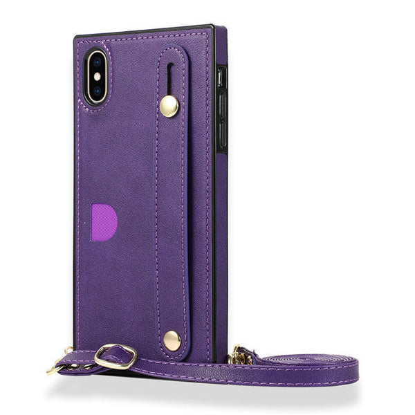 HKM-538003 Leather Phone Case with Back Cover and Card Holder for Enhanced Protection and Utility