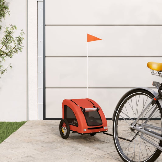 HKM-5380413 Dog Bicycle Trailer - Sturdy Iron Frame, Comfortable Oxford Fabric, Multiple Color Options, Versatile for Pets and Gear Transport