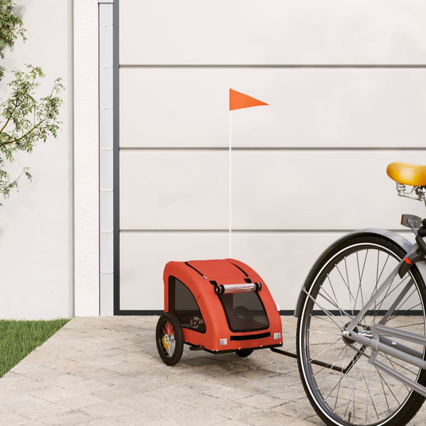 HKM-5380413 Dog Bicycle Trailer - Sturdy Iron Frame, Comfortable Oxford Fabric, Multiple Color Options, Versatile for Pets and Gear Transport