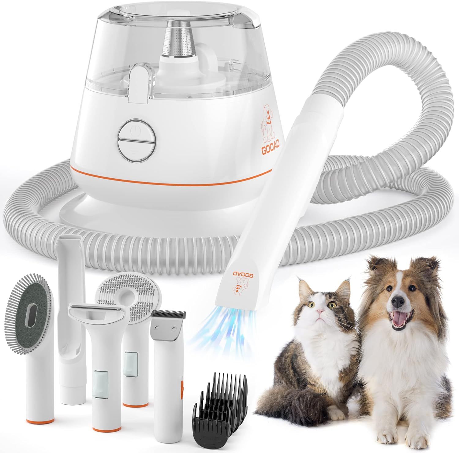 HKM-5380541 Multifunctional Pet Hair Conditioner Suit for Dogs - Orange ABS Material