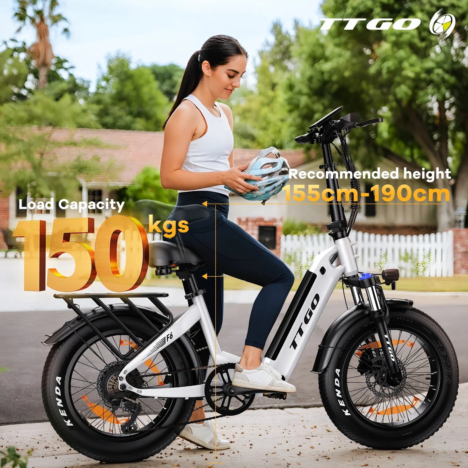 HKM-538067 20-Inch Fat Tire Folding Electric Bike with Hydraulic Disc Brakes and 60 km Range