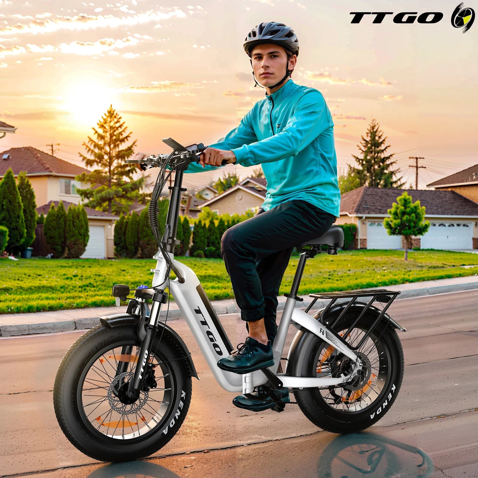 HKM-538067 20-Inch Fat Tire Folding Electric Bike with Hydraulic Disc Brakes and 60 km Range