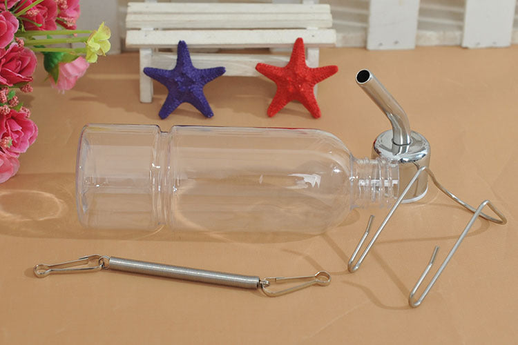 HKM-5380797 Stainless Steel Drinking Fountain for Small Animals - 180ml & 350ml Capacity Water Dispenser