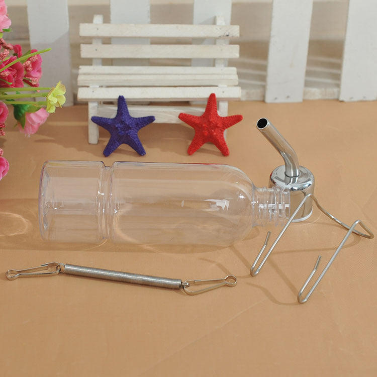 HKM-5380797 Stainless Steel Drinking Fountain for Small Animals - 180ml & 350ml Capacity Water Dispenser