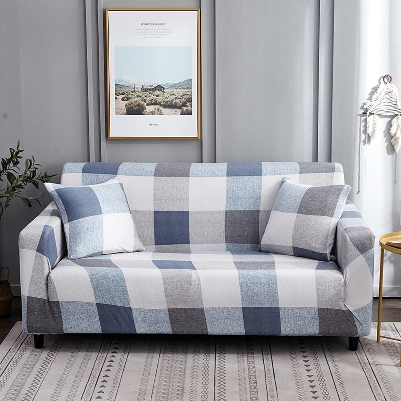 HKM-538131 Checkered Modern Sofa Cover for Three-Seater - Full Furniture Protection in Various Styles
