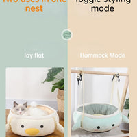 HKM-5382205 Dinosaur Shape Cat Bed and Hammock – Cute & Comfortable Pet Sofa for Small Cats and Dogs