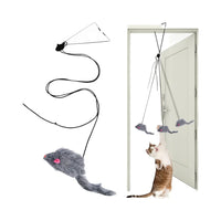 HKM-538259 Retractable Cat Teaser Toy with Feather for Indoor Kitten Play