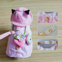 HKM-5383101 Cute Cotton Rabbit Harness and Leash Set for Small Pets