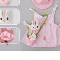 HKM-5383101 Cute Cotton Rabbit Harness and Leash Set for Small Pets