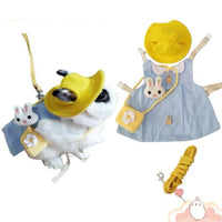 HKM-5383101 Cute Cotton Rabbit Harness and Leash Set for Small Pets