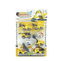 HKM-538387 Pull Back Plastic Construction Truck Toy for Kids Ages 2 to 7 Years