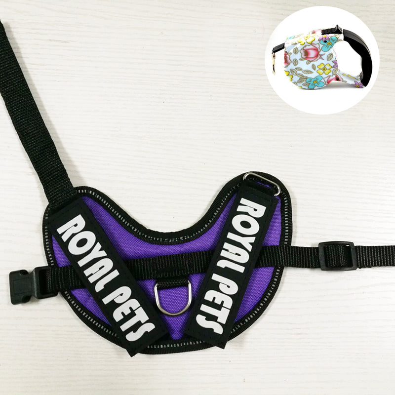 HKM-5383997 Reflective Waterproof Nylon Traction Rope Vest with Stainless Steel Pull Ring and Plastic Socket
