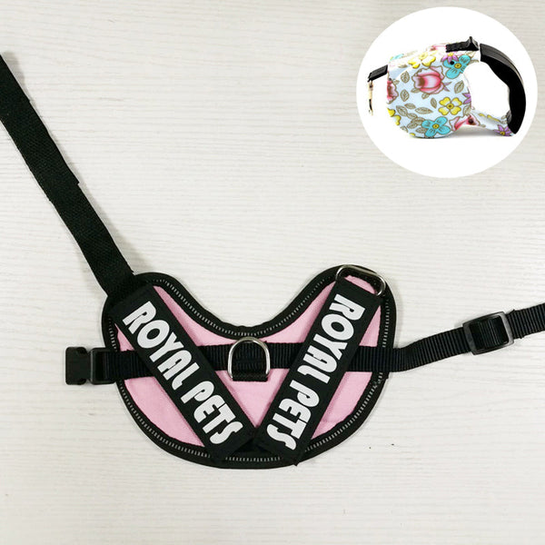 HKM-5383997 Reflective Waterproof Nylon Traction Rope Vest with Stainless Steel Pull Ring and Plastic Socket