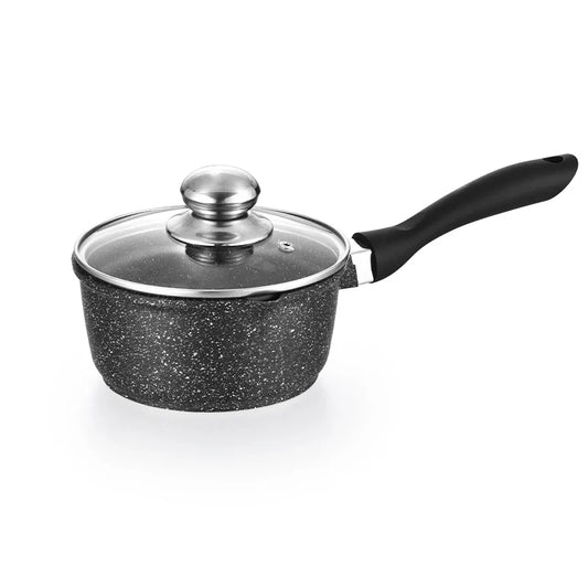 HKM-538451 18-Piece Aluminium Cookware Set with Marble Coating and Kitchen Accessories