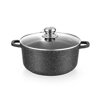 HKM-538451 18-Piece Aluminium Cookware Set with Marble Coating and Kitchen Accessories