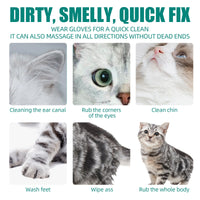HKM-5386301 Pet Wash-Free Disposable Gloves for Dogs and Cats ¨C 2-Pack