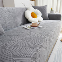 HKM-538643 Universal Jacquard Velvet Chaise Sofa Cover, Stain-Resistant, Modern Floral Pattern Options