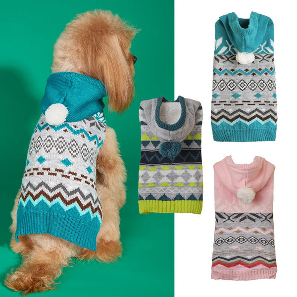 HKM-5388477 Classic Diamond Pattern Pet Sweater in Green, Blue, and Pink – Stylish Acrylic Clothing for All Sizes