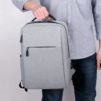 HKM-538963 Waterproof Oxford Polyester Laptop Backpack with USB Charging Port - Customisable Unisex Rucksack for Business Use