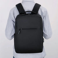 HKM-538963 Waterproof Oxford Polyester Laptop Backpack with USB Charging Port - Customisable Unisex Rucksack for Business Use