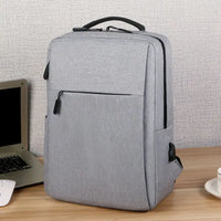 HKM-538963 Waterproof Oxford Polyester Laptop Backpack with USB Charging Port - Customisable Unisex Rucksack for Business Use