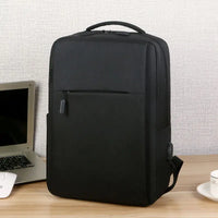 HKM-538963 Waterproof Oxford Polyester Laptop Backpack with USB Charging Port - Customisable Unisex Rucksack for Business Use