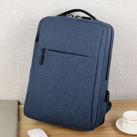 HKM-538963 Waterproof Oxford Polyester Laptop Backpack with USB Charging Port - Customisable Unisex Rucksack for Business Use