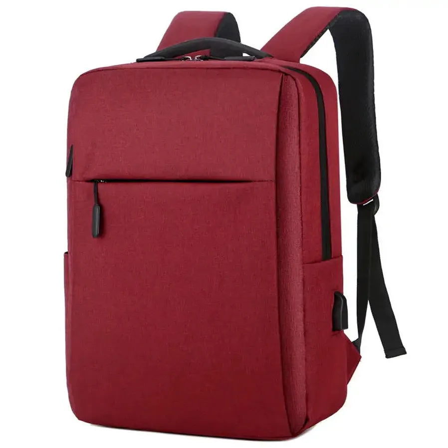 HKM-538963 Waterproof Oxford Polyester Laptop Backpack with USB Charging Port - Customisable Unisex Rucksack for Business Use