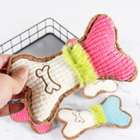 HKM-5390141 Plush Squeaky Dog Chew Toy for Small to Medium Breeds, Perfect for Teething and Interactive Play