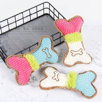 HKM-5390141 Plush Squeaky Dog Chew Toy for Small to Medium Breeds, Perfect for Teething and Interactive Play