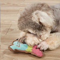 HKM-5390141 Plush Squeaky Dog Chew Toy for Small to Medium Breeds, Perfect for Teething and Interactive Play