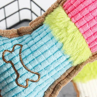 HKM-5390141 Plush Squeaky Dog Chew Toy for Small to Medium Breeds, Perfect for Teething and Interactive Play