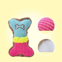 HKM-5390141 Plush Squeaky Dog Chew Toy for Small to Medium Breeds, Perfect for Teething and Interactive Play