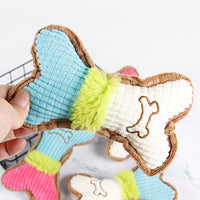 HKM-5390141 Plush Squeaky Dog Chew Toy for Small to Medium Breeds, Perfect for Teething and Interactive Play
