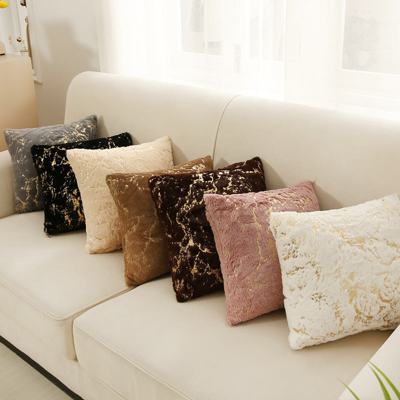 HKM-539027 Plush Throw Pillow in Ins Style for Sofa or Living Room - 43x43cm with PP Cotton Fill