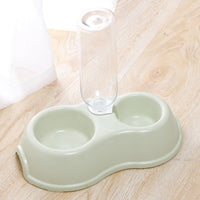 HKM-5390653 Double Bowl Plastic Pet Drinking Bottle with Companion Bowl - 500ml, Four Colors Available