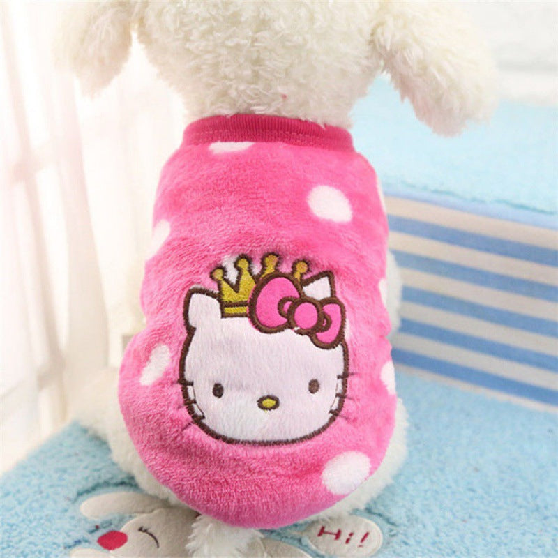 HKM-5391037 Adorable Wool Dresses for Puppies - Fall/Winter Collection with Embroidery Designs