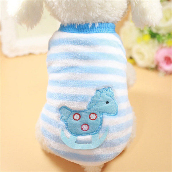 HKM-5391037 Adorable Wool Dresses for Puppies - Fall/Winter Collection with Embroidery Designs
