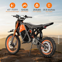 HKM-539219 Full Suspension Electric Hybrid Bike with 1500W Motor for Kids & Adults, 48V Lithium Battery, Hydraulic Disc Brakes