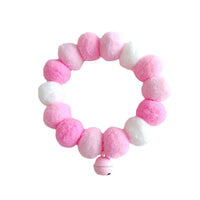 HKM-5392445 Gradient Color Pet Fur Ball Collar with Bell for Cats - Various Sizes Available