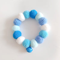 HKM-5392445 Gradient Color Pet Fur Ball Collar with Bell for Cats - Various Sizes Available