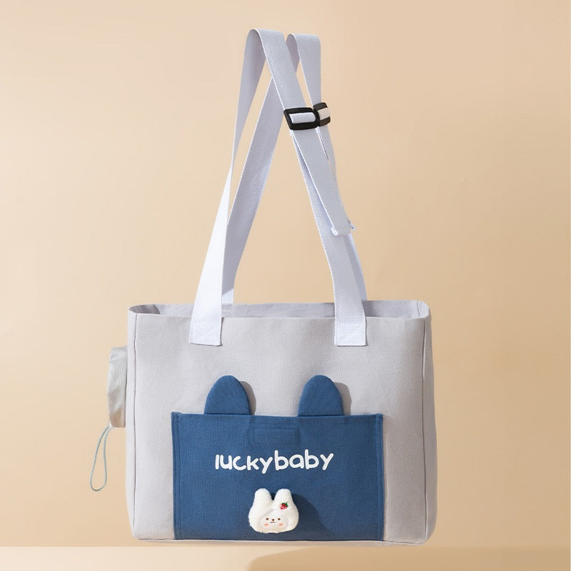 HKM-5392701 Adorable Open Head Canvas Shoulder Bag for Cats and Dogs, Multiple Patterns Available
